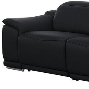 Two Piece Genuine Leather Sectional Sofa Set for Five with Bold Living Room Style