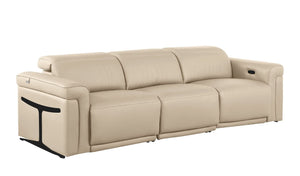 Two Piece Italian Leather Sectional Sofa Set Plush Five Seat Living Room Suite