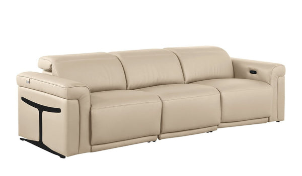 Two Piece Italian Leather Sectional Sofa Set Plush Five Seat Living Room Suite