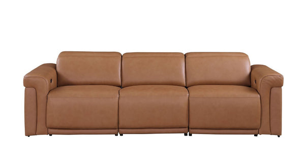 HomeRoots Two Piece Italian Leather Sectional Sofa Set for Spacious Living Room Gatherings 721640