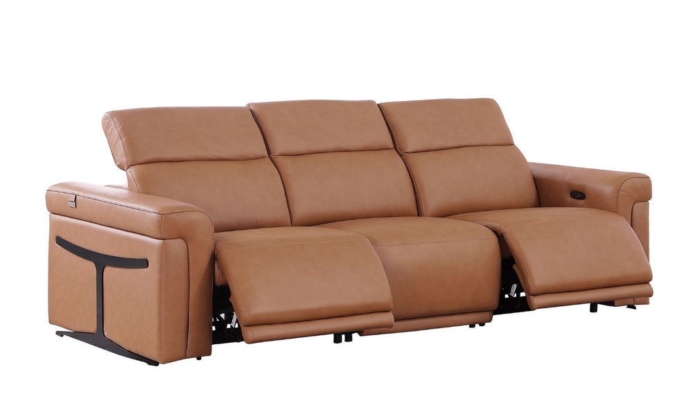 HomeRoots Two Piece Italian Leather Sectional Sofa Set for Spacious Living Room Gatherings 721640