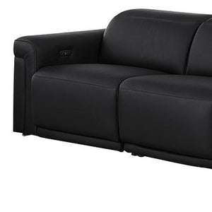 Two Piece Italian Leather Sectional Sofa Set Seating Five in Bold Living Room Style