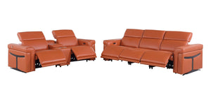 HomeRoots Two Piece Italian Leather Sectional Sofa Set for Luxurious Living Room Comfort 721646