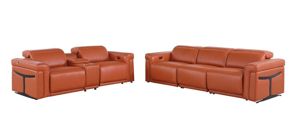 Two Piece Italian Leather Sectional Sofa Set for Luxurious Living Room Comfort