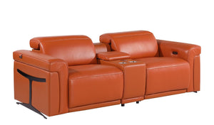 Two Piece Italian Leather Sectional Sofa Set for Luxurious Living Room Comfort