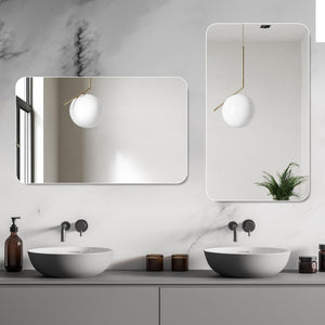 30 Inch Frameless Wall Mounted Vanity Mirror for Modern Bathroom Decor and Grooming