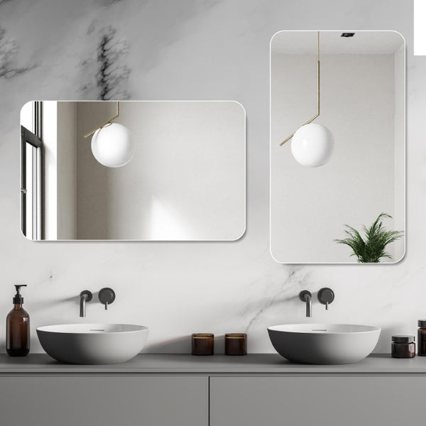 30 Inch Frameless Wall Mounted Vanity Mirror for Modern Bathroom Decor and Grooming
