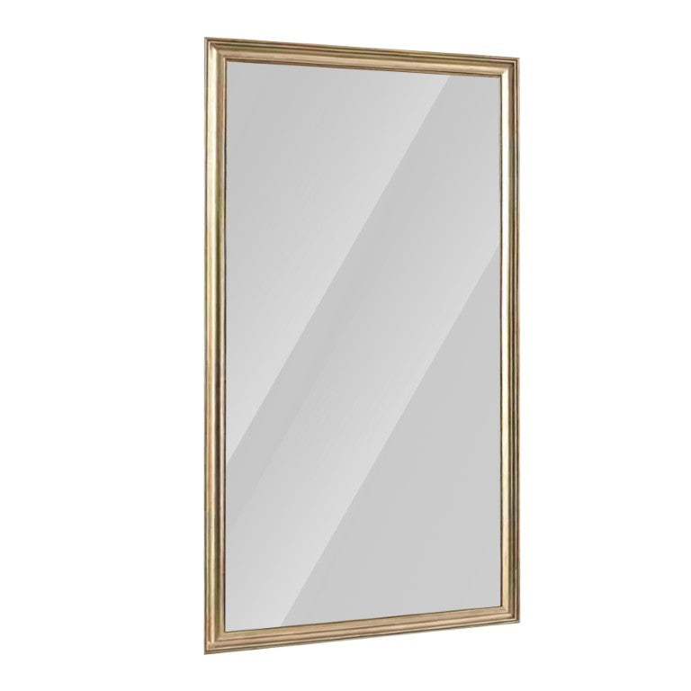 HomeRoots 71 Inch Golden Brown Solid Wood Full Length Mirror Dual Mount Leaning or Wall Style 721662