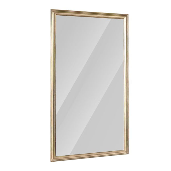 HomeRoots 71 Inch Golden Brown Solid Wood Full Length Mirror Dual Mount Leaning or Wall Style 721662