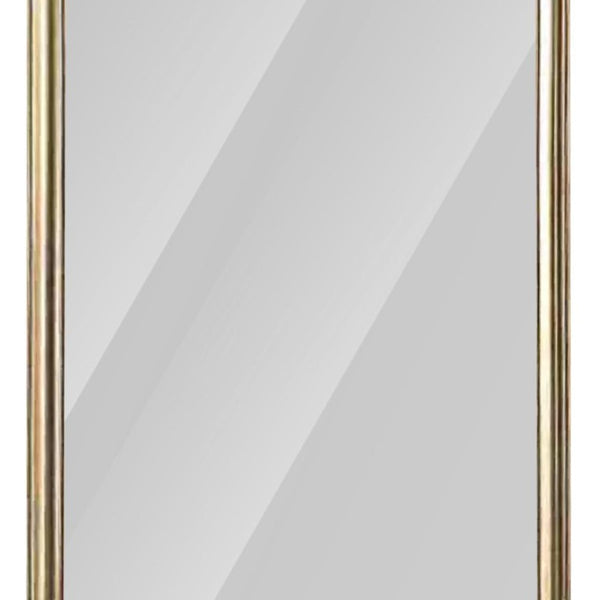 71 Inch Golden Brown Solid Wood Full Length Mirror Dual Mount Leaning or Wall Style