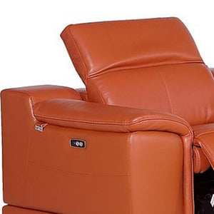Three Piece Genuine Leather Sofa Set Seating Six in Camel for Living Rooms