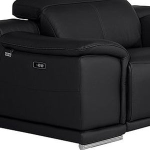 Three Piece Genuine Leather Living Room Sectional with Bold Seating for Six