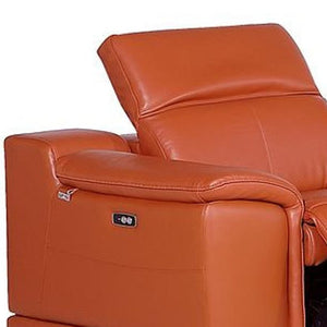 Three Piece Genuine Leather Living Room Sofa Set with Seating for Six Guests