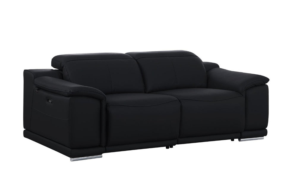 Three Piece Genuine Leather Sectional Sofa Set for Six in Bold Living Room Style