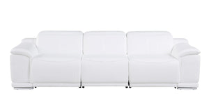 Three Piece Genuine Leather Living Room Sectional Sofa Set Seats Six in Style