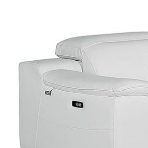 Three Piece Genuine Leather Living Room Sectional Sofa Set Seats Six in Style