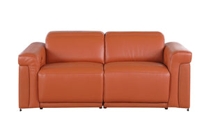 Three Piece Italian Leather Sofa Set Seating Six in a Luxurious Living Room