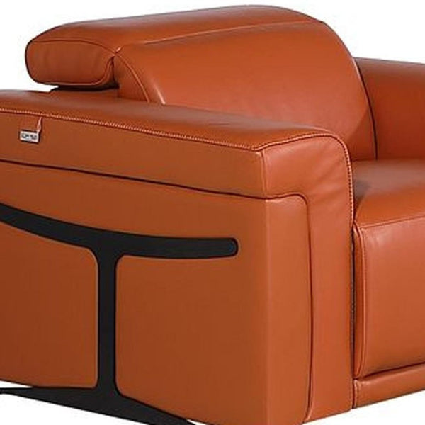 Three Piece Italian Leather Sofa Set Seating Six in a Luxurious Living Room