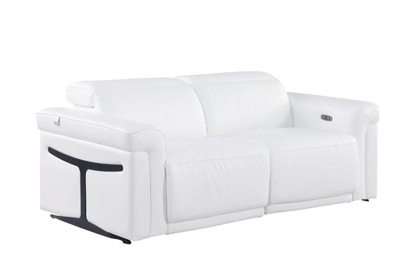Three Piece Italian Leather Sofa Set Seating Six in a Modern Living Room