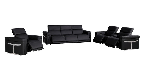 Three Piece Italian Leather Sofa Set Seats Six for Bold Living Room Style