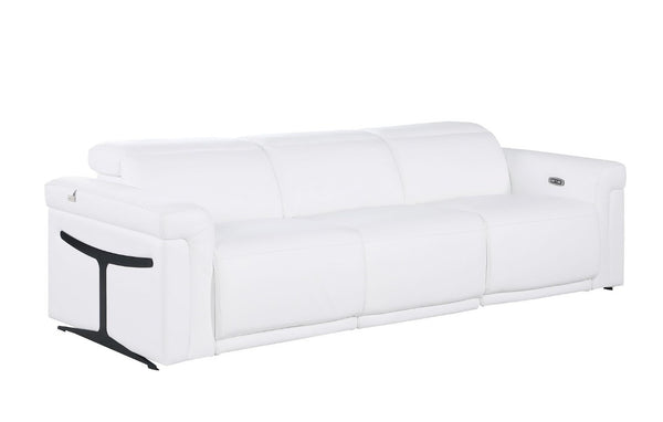 Three Piece Italian Leather Sofa Set Elegant Living Room Seating for Six Guests