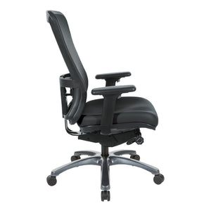 OSP Home Furnishings Progrid Ergonomic Mesh Office Chair with Lumbar Support and Padded Seat for All Day Black 97720-R107