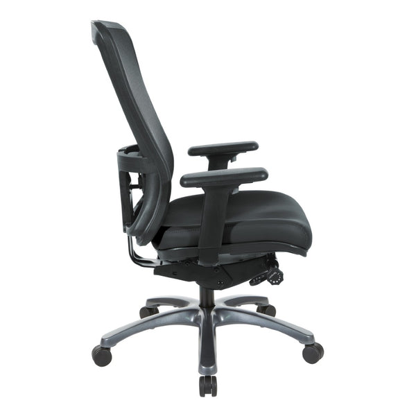 OSP Home Furnishings Progrid Ergonomic Mesh Office Chair with Lumbar Support and Padded Seat for All Day Black 97720-R107
