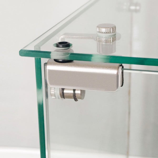 English Elm Tempered Glass Display Cabinet With Bluetooth Led Lights - Modern White Storage & Wine Unit, Secured W3155P268112-GIGA