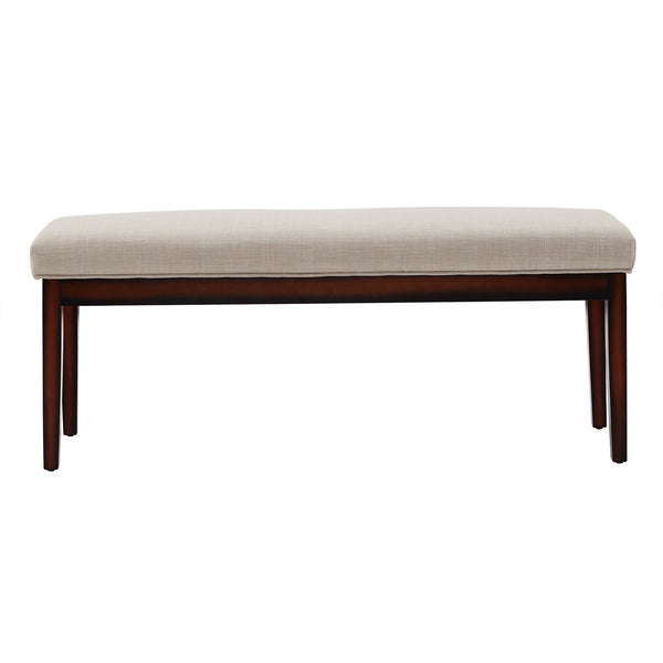 Homelegance Wingston Upholstered Bench with Espresso Wood Base for Entryway or Bedroom Accent Espresso / Beige 721BL-14(3A)
