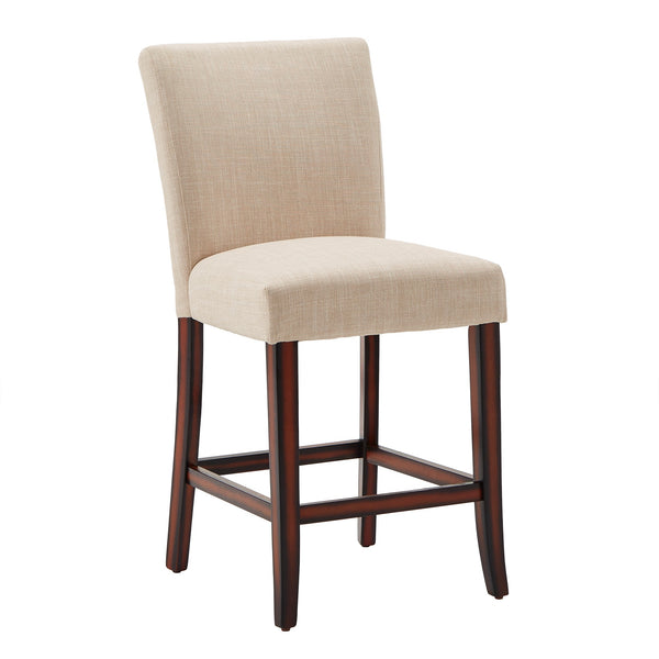 Wingston Upholstered Counter Stools Set of Two with Solid Rubberwood Frame