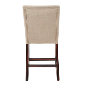 Wingston Upholstered Counter Stools Set of Two with Solid Rubberwood Frame