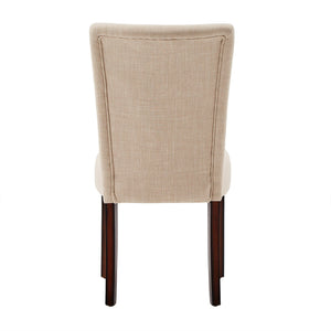 Wingston Linen Upholstered Dining Chair with Rubberwood Legs for Modern Rooms
