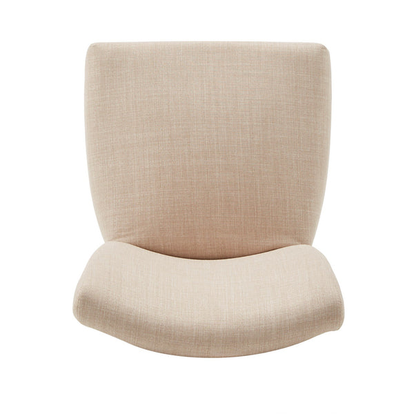 Wingston Linen Upholstered Dining Chair with Rubberwood Legs for Modern Rooms