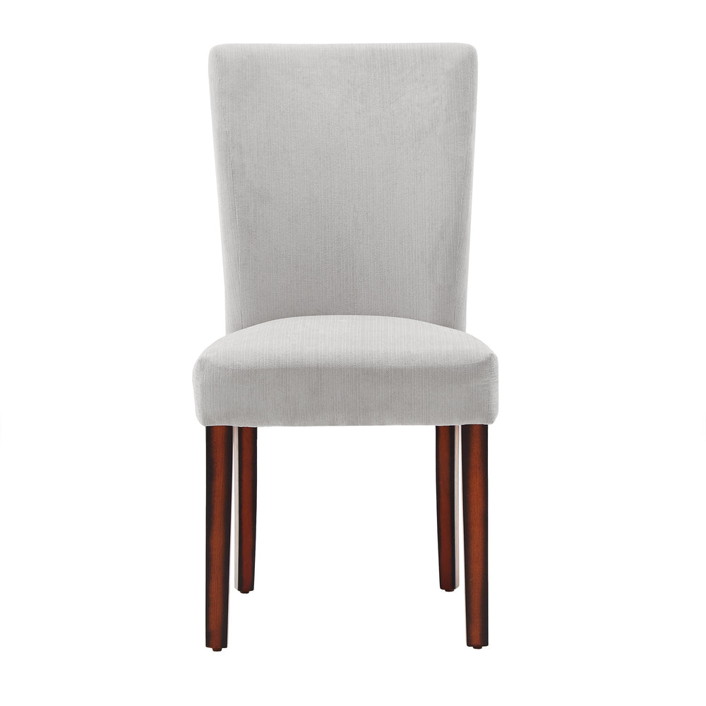 Homelegance Wingston Chenille Upholstered Dining Chair Set Winged Back Rubberwood Frame 721CN01S(3A)