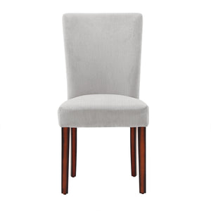 Homelegance Wingston Chenille Upholstered Dining Chair Set Winged Back Rubberwood Frame 721CN01S(3A)