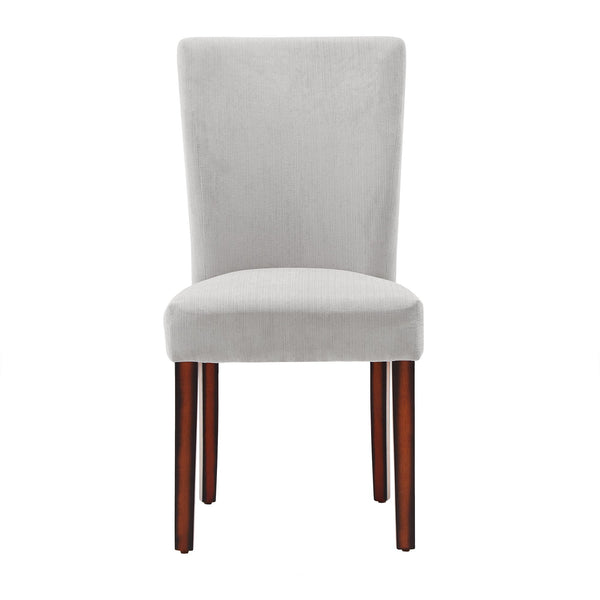 Homelegance Wingston Chenille Upholstered Dining Chair Set Winged Back Rubberwood Frame 721CN01S(3A)