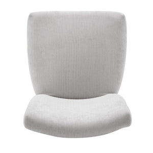 Wingston Chenille Upholstered Dining Chair Set Winged Back Rubberwood Frame