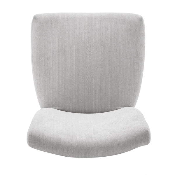 Wingston Chenille Upholstered Dining Chair Set Winged Back Rubberwood Frame
