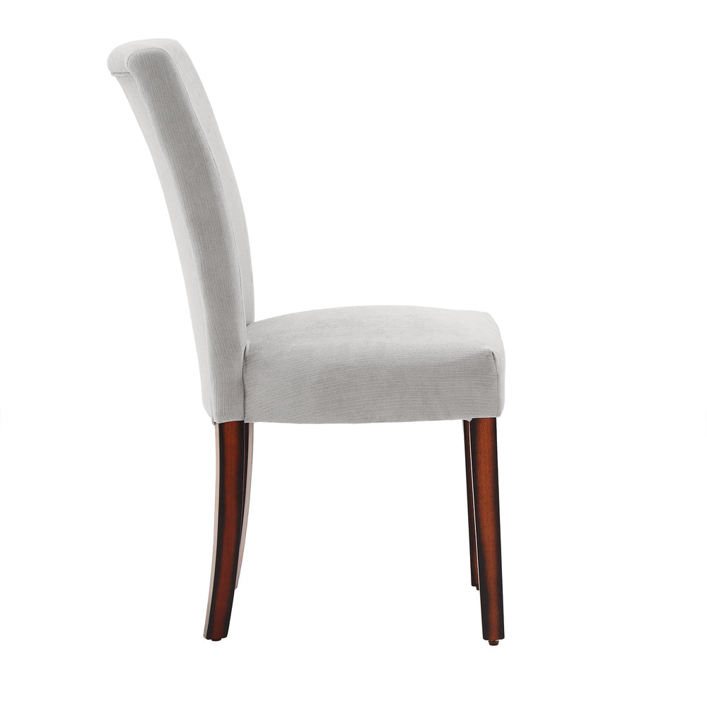 Homelegance Wingston Chenille Upholstered Dining Chair Set Winged Back Rubberwood Frame 721CN01S(3A)