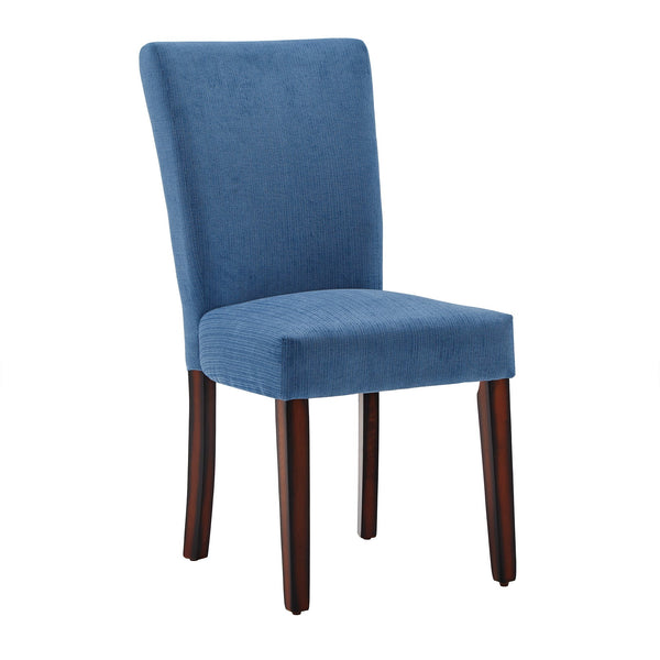 Wingston Chenille Upholstered Wingback Side Chair Set with Rubberwood Frame
