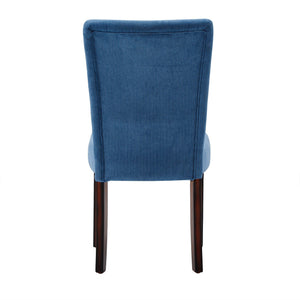 Wingston Chenille Upholstered Wingback Side Chair Set with Rubberwood Frame
