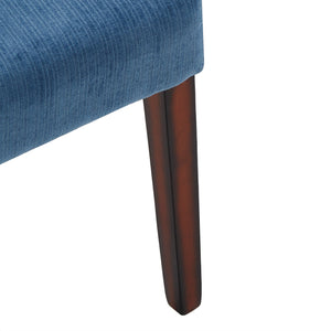 Wingston Chenille Upholstered Wingback Side Chair Set with Rubberwood Frame
