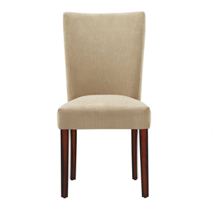 Homelegance Wingston Chenille Wingback Dining Chair Set with Espresso Wood Legs 721CN05S(3A)