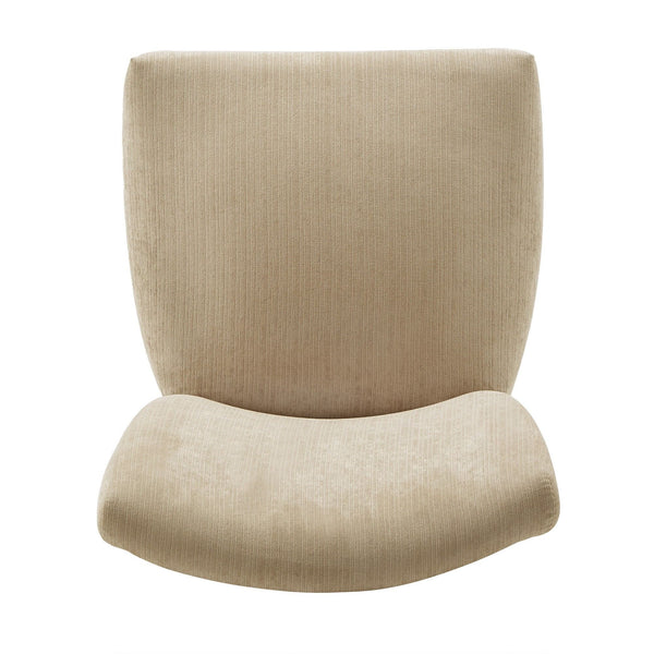 Wingston Chenille Wingback Dining Chair Set with Espresso Wood Legs