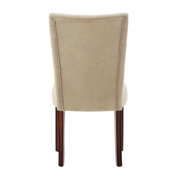 Wingston Chenille Wingback Dining Chair Set with Espresso Wood Legs