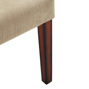 Wingston Chenille Wingback Dining Chair Set with Espresso Wood Legs