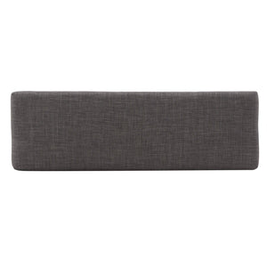 Wingston Upholstered Bench with Espresso Wood Base for Entryway or Bedroom Accent