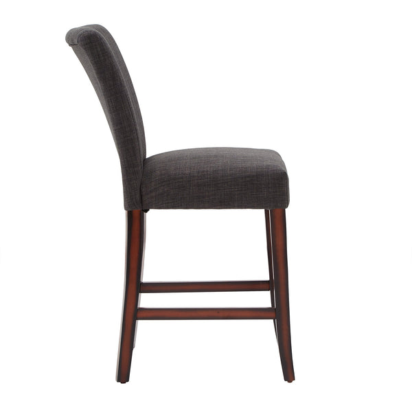 Wingston Upholstered Counter Stools Set of Two with Solid Rubberwood Frame
