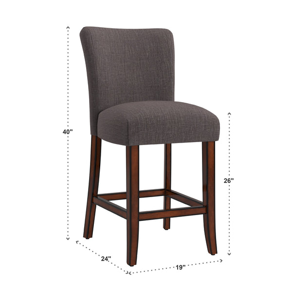 Wingston Upholstered Counter Stools Set of Two with Solid Rubberwood Frame