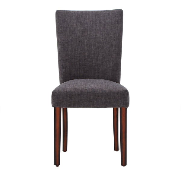 Homelegance Wingston Linen Look Upholstered Dining Chair Set with Espresso Wood Legs 721DGLS